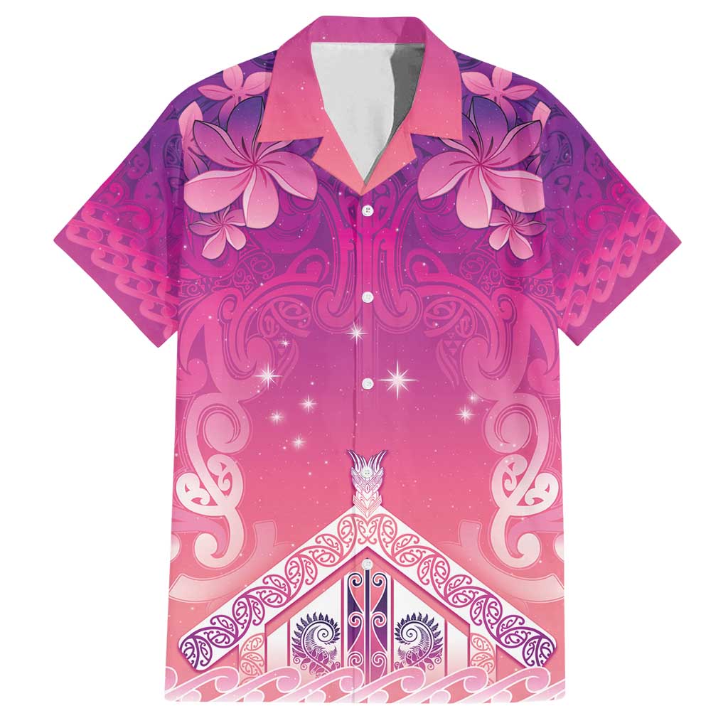 New Zealand Matariki Family Matching Summer Maxi Dress and Hawaiian Shirt Maori Marae Purple Galaxy