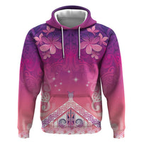 New Zealand Matariki Hoodie Maori Marae Purple Galaxy