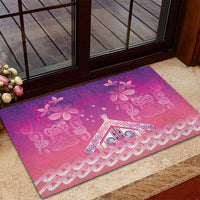 New Zealand Matariki Rubber Doormat Maori Marae Purple Galaxy