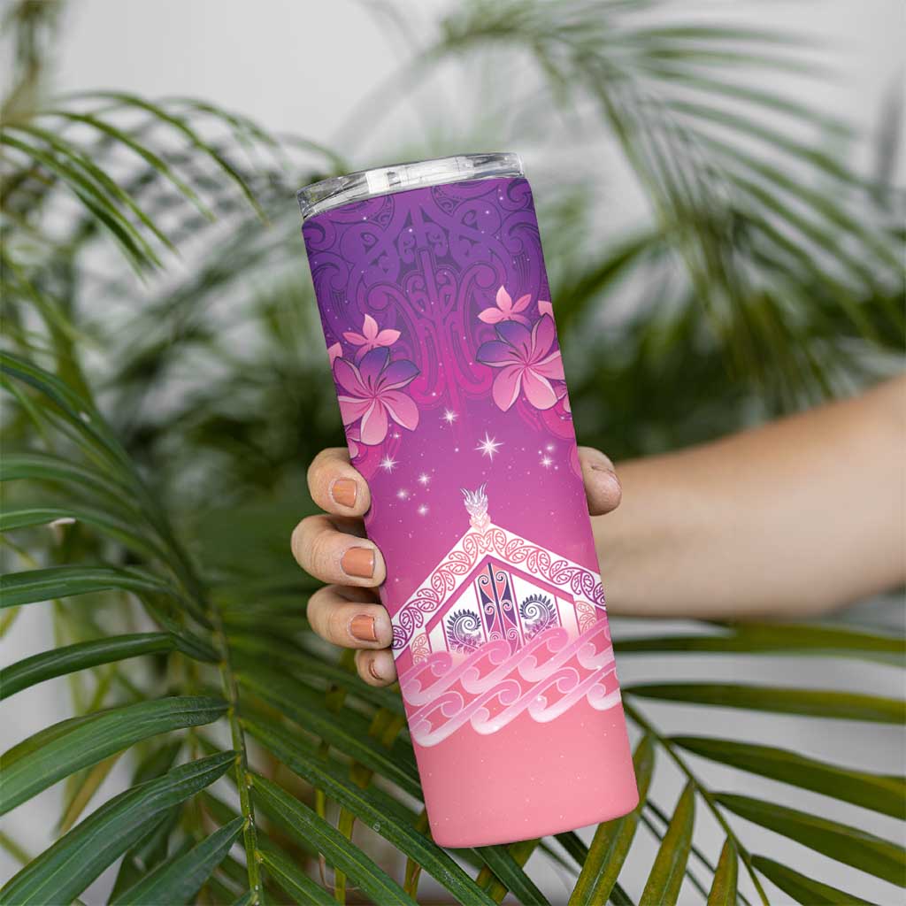 New Zealand Matariki Skinny Tumbler Maori Marae Purple Galaxy