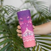 New Zealand Matariki Skinny Tumbler Maori Marae Purple Galaxy
