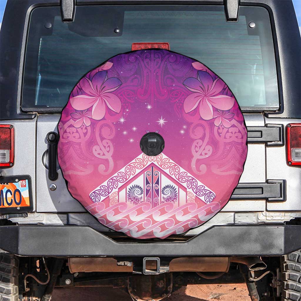New Zealand Matariki Spare Tire Cover Maori Marae Purple Galaxy