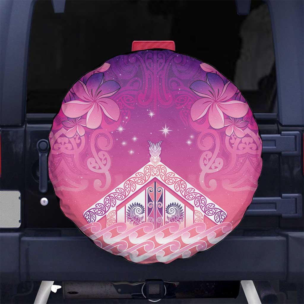 New Zealand Matariki Spare Tire Cover Maori Marae Purple Galaxy