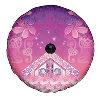 New Zealand Matariki Spare Tire Cover Maori Marae Purple Galaxy
