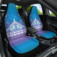New Zealand Matariki Car Seat Cover Maori Marae Cyan Galaxy