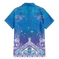 New Zealand Matariki Family Matching Mermaid Dress and Hawaiian Shirt Maori Marae Cyan Galaxy