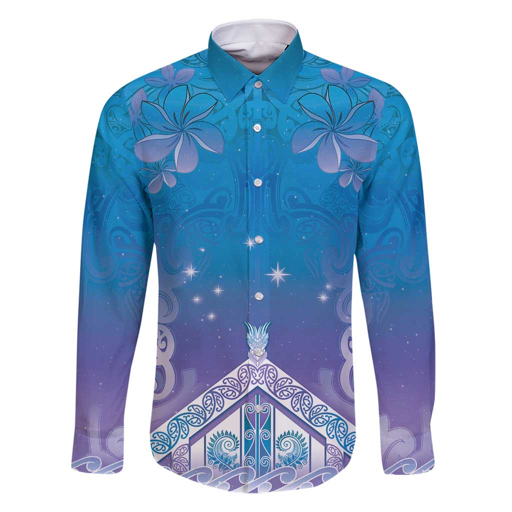 New Zealand Matariki Family Matching Mermaid Dress and Hawaiian Shirt Maori Marae Cyan Galaxy