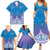 New Zealand Matariki Family Matching Summer Maxi Dress and Hawaiian Shirt Maori Marae Cyan Galaxy