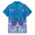 New Zealand Matariki Family Matching Summer Maxi Dress and Hawaiian Shirt Maori Marae Cyan Galaxy