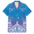 New Zealand Matariki Family Matching Tank Maxi Dress and Hawaiian Shirt Maori Marae Cyan Galaxy