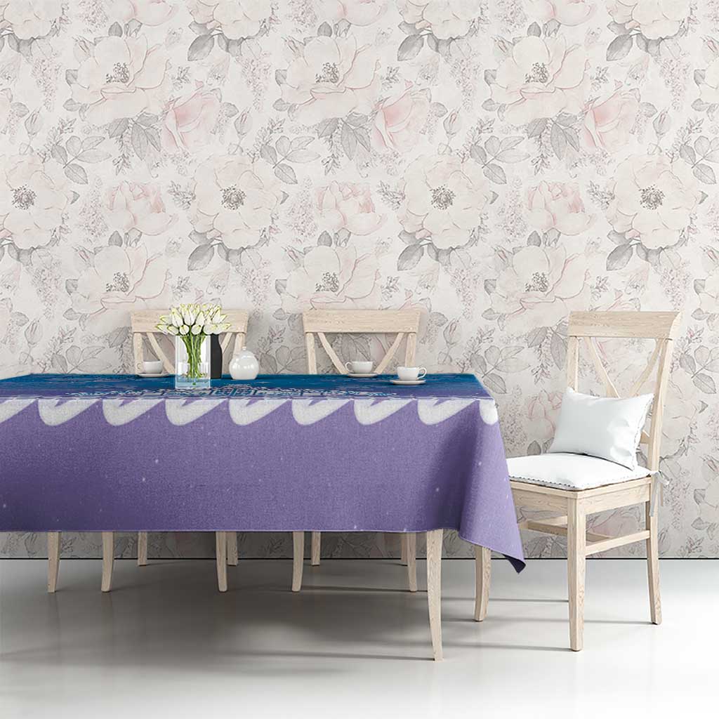 New Zealand Matariki Tablecloth Maori Marae Cyan Galaxy