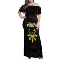 Philippines Independence Day Family Matching Off Shoulder Maxi Dress and Hawaiian Shirt Proud To Be Pinoy