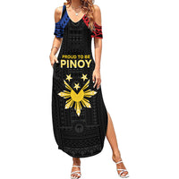 Philippines Independence Day Family Matching Summer Maxi Dress and Hawaiian Shirt Proud To Be Pinoy