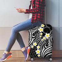 Plumeria With Black Polynesian Tattoo Pattern Luggage Cover LT05 - Polynesian Pride