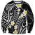 Plumeria With Black Polynesian Tattoo Pattern Sweatshirt