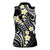 Plumeria With Black Polynesian Tattoo Pattern Women Sleeveless Polo Shirt