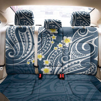 Plumeria With Blue Polynesian Tattoo Pattern Back Car Seat Cover LT05 - Polynesian Pride