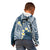 Plumeria With Blue Polynesian Tattoo Pattern Kid Hoodie