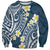 Plumeria With Blue Polynesian Tattoo Pattern Sweatshirt