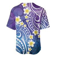 Plumeria With Galaxy Polynesian Tattoo Pattern Baseball Jersey LT05 - Polynesian Pride