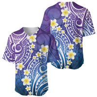 Plumeria With Galaxy Polynesian Tattoo Pattern Baseball Jersey LT05 - Polynesian Pride