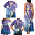Plumeria With Galaxy Polynesian Tattoo Pattern Family Matching Tank Maxi Dress and Hawaiian Shirt