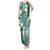 Plumeria With Teal Polynesian Tattoo Pattern Tank Maxi Dress