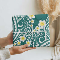 Plumeria With Teal Polynesian Tattoo Pattern Wrapping Paper - Polynesian Pride