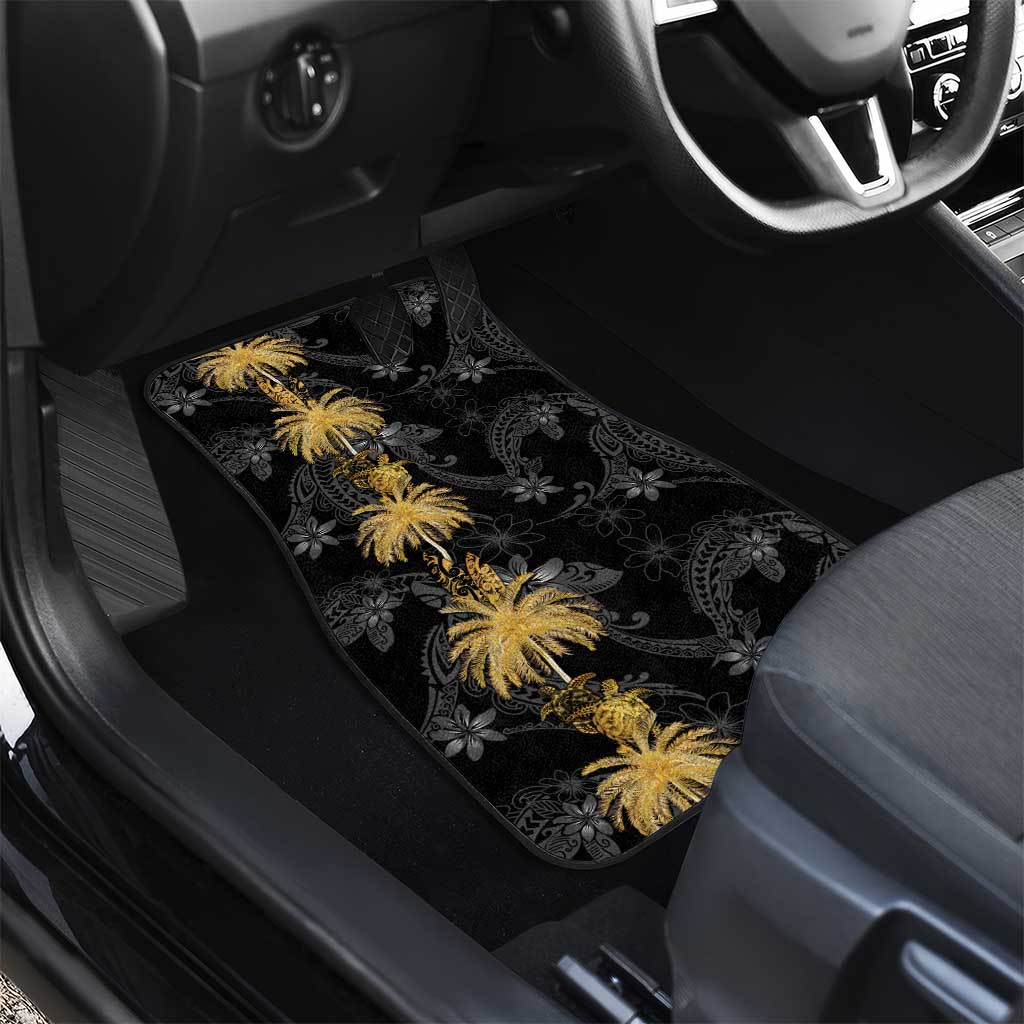Hawaiian Honu And Surfboards Car Mats Gold Style - Polynesian Pride