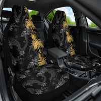Hawaiian Honu And Surfboards Car Seat Cover Gold Style - Polynesian Pride