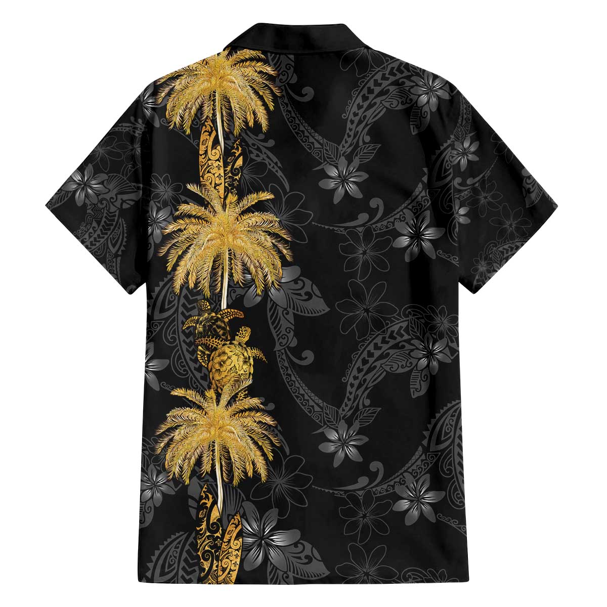 Hawaiian Honu And Surfboards Family Matching Off The Shoulder Long Sleeve Dress and Hawaiian Shirt Gold Style - Polynesian Pride