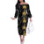 Hawaiian Honu And Surfboards Family Matching Off The Shoulder Long Sleeve Dress and Hawaiian Shirt Gold Style - Polynesian Pride