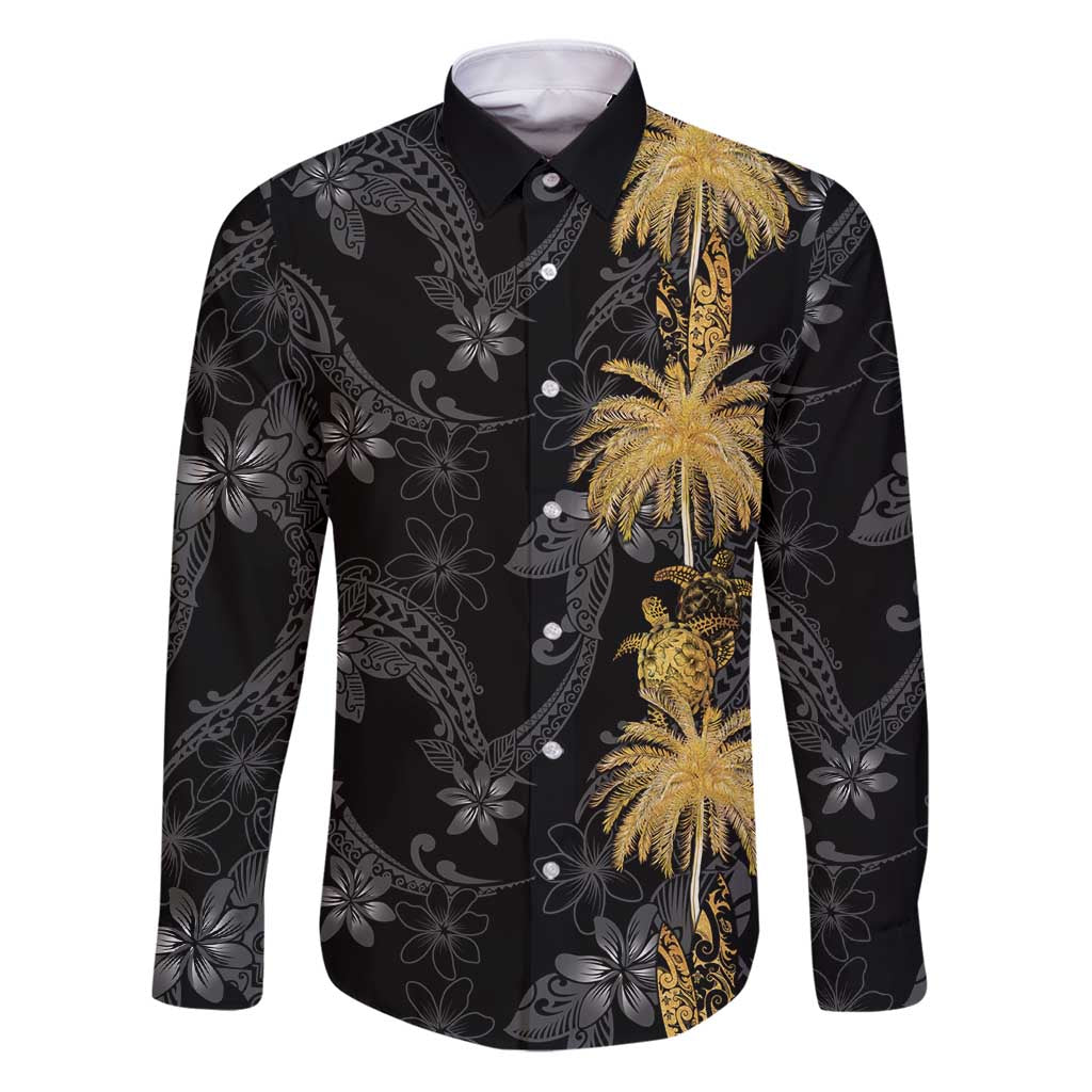 Hawaiian Honu And Surfboards Family Matching Puletasi and Hawaiian Shirt Gold Style - Polynesian Pride