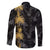 Hawaiian Honu And Surfboards Family Matching Summer Maxi Dress and Hawaiian Shirt Gold Style - Polynesian Pride