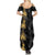 Hawaiian Honu And Surfboards Family Matching Summer Maxi Dress and Hawaiian Shirt Gold Style - Polynesian Pride