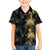 Hawaiian Honu And Surfboards Family Matching Summer Maxi Dress and Hawaiian Shirt Gold Style - Polynesian Pride