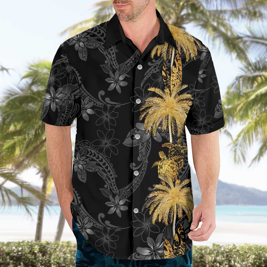Hawaiian Honu And Surfboards Hawaiian Shirt Gold Style - Polynesian Pride