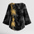 Hawaiian Honu And Surfboards Kimono Sleeve Blouse Gold Style - Polynesian Pride