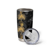 Hawaiian Honu And Surfboards Tumbler Cup Gold Style - Polynesian Pride