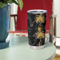 Hawaiian Honu And Surfboards Tumbler Cup Gold Style - Polynesian Pride