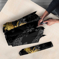 Hawaiian Honu And Surfboards Umbrella Gold Style - Polynesian Pride