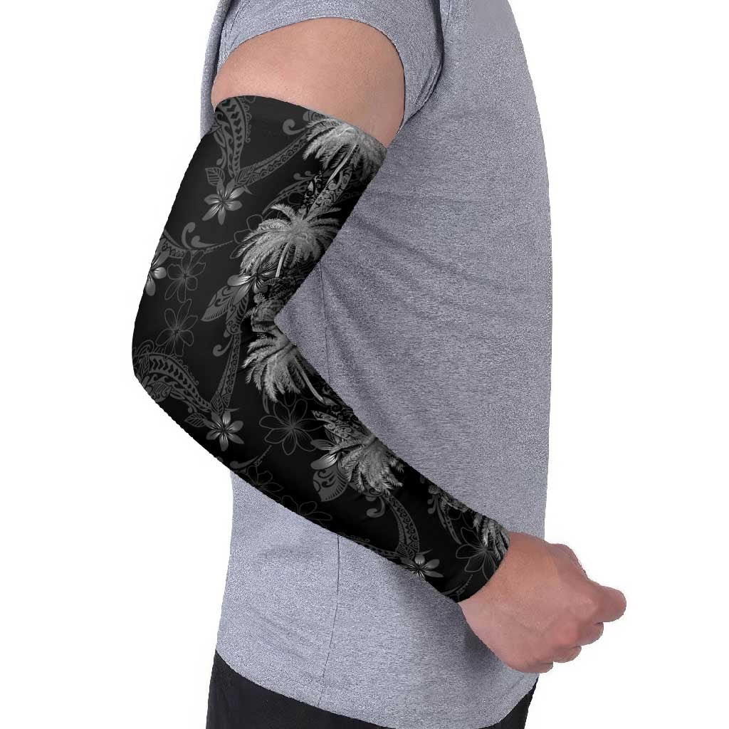 Hawaiian Honu And Surfboards Arm Sleeves Silver Style - Polynesian Pride