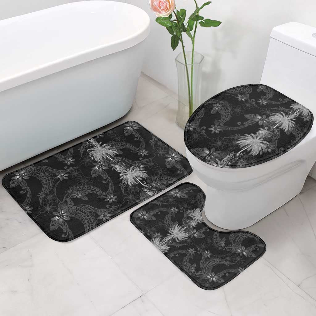 Hawaiian Honu And Surfboards Bathroom Set Silver Style - Polynesian Pride