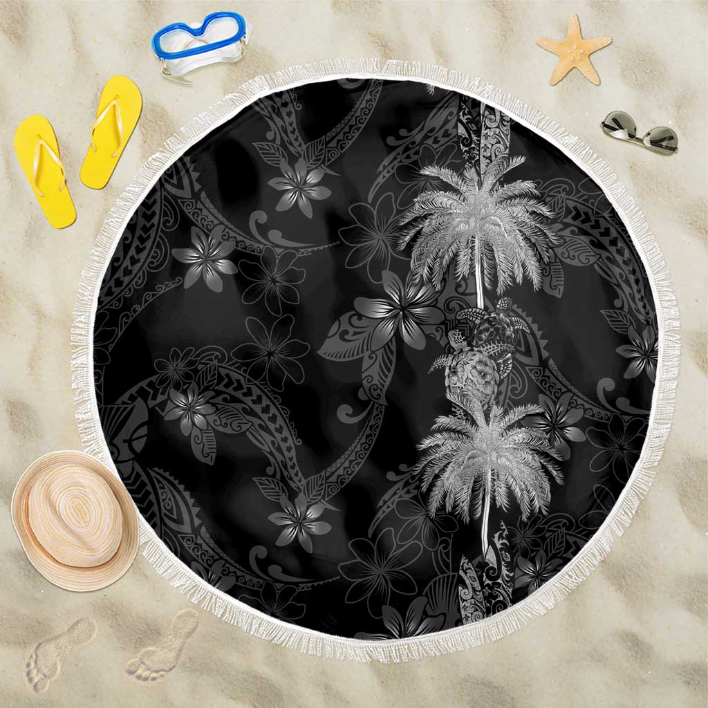 Hawaiian Honu And Surfboards Beach Blanket Silver Style - Polynesian Pride