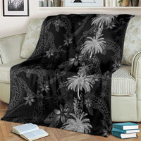 Hawaiian Honu And Surfboards Blanket Silver Style - Polynesian Pride