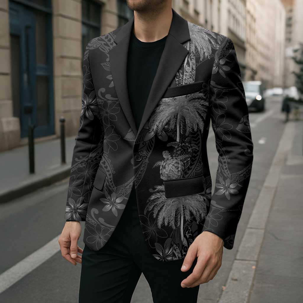 Hawaiian Honu And Surfboards Blazer Silver Style - Polynesian Pride