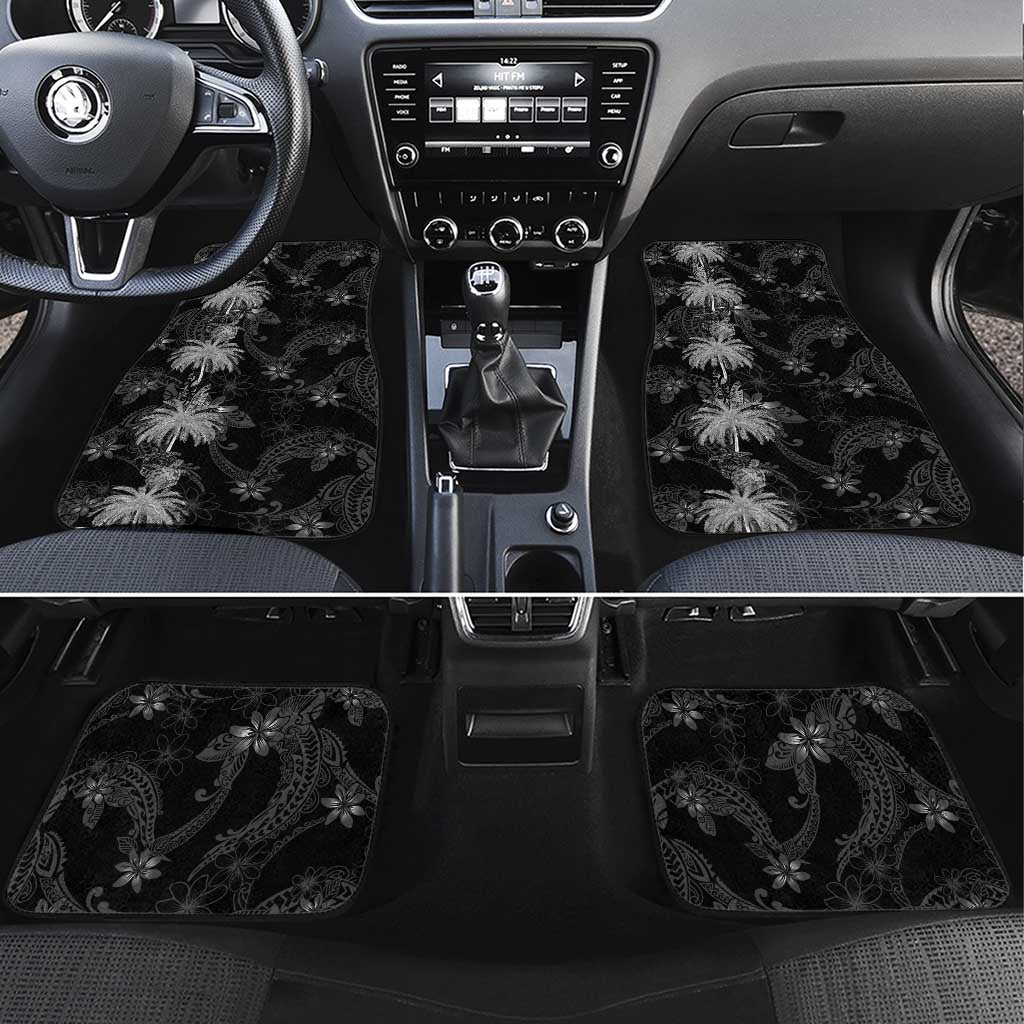 Hawaiian Honu And Surfboards Car Mats Silver Style - Polynesian Pride