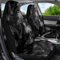 Hawaiian Honu And Surfboards Car Seat Cover Silver Style - Polynesian Pride