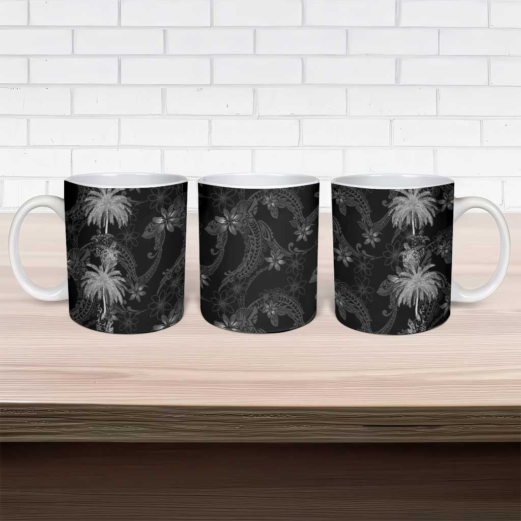 Hawaiian Honu And Surfboards Ceramic Mug Silver Style - Polynesian Pride