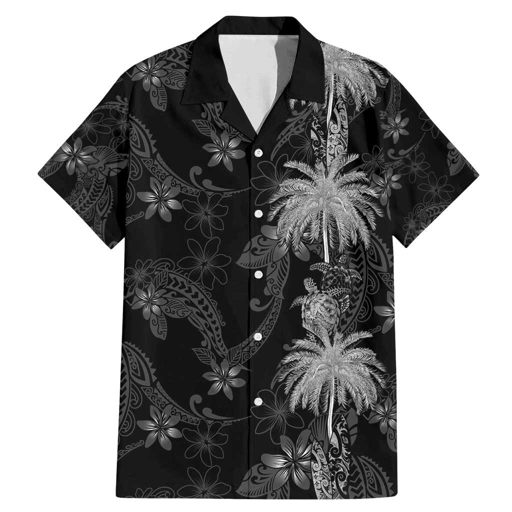 Hawaiian Honu And Surfboards Family Matching Mermaid Dress and Hawaiian Shirt Silver Style - Polynesian Pride